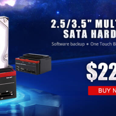 $22.99 for 2.5/3.5″ Multi-functional SATA Hard Drive Dock from FASTBUY INC