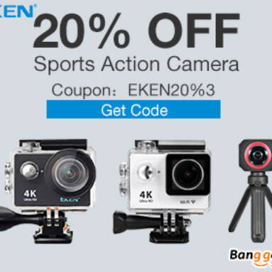 20% OFF for Eken Sports Action Camera from BANGGOOD TECHNOLOGY CO., LIMITED