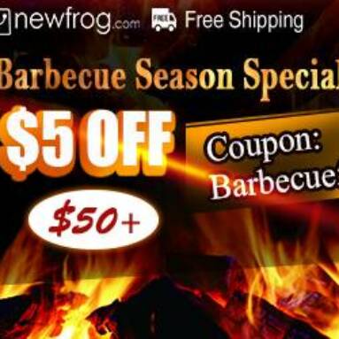 Barbecue Season Special, $5 OFF $50+ Coupon from Newfrog.com