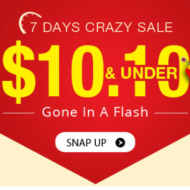 Under $10.10 7Days Crazy Sale from TinyDeal