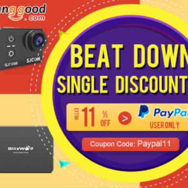 2016 Singles Day Promotion with Paypal: 11% OFF for All products in the page from BANGGOOD TECHNOLOGY CO., LIMITED