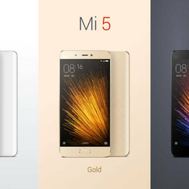 $222 with coupon for XiaoMi Mi5 64GB 4G Smartphone  –  INTERNATIONAL VERSION  WHITE from GearBest