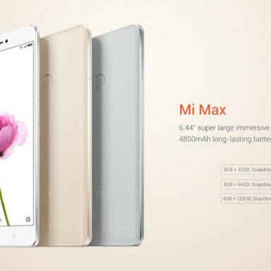 Extra $13 OFF  Xiaomi Mi Max Dual SIM 4GB RAM 128GB ROM $246.99 from DealExtreme