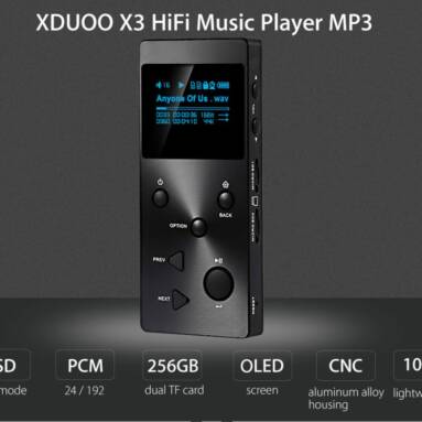 $36 off COUPON for XDUOO X3 HiFi Lossless Music Player MP3 from GearBest