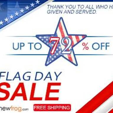 Flag Day Sale-Up To 72% OFF from Newfrog.com