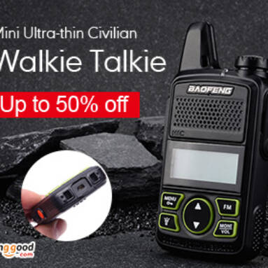 $14.07 for BF-T1 Mini Walkie Talkie (Frequency: 400-470MHz) (Channel: 20) from BANGGOOD TECHNOLOGY CO., LIMITED