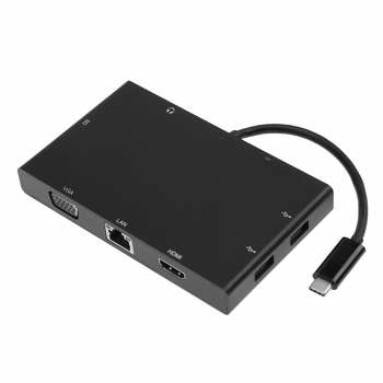 Type-C 8 in 1 USB-C to 4K HDMI VGA LAN SD Audio Type-C USB3.0x2 Adapter, 20% OFF US$55.88 Now from Newfrog