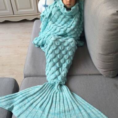 67% OFF for Knitted Mermaid Blanket and Throws with Free Shipping from yoshop.com