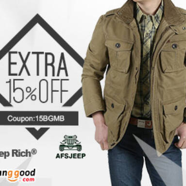 15% OFF for Mens Brand Clothing Promotion from BANGGOOD TECHNOLOGY CO., LIMITED