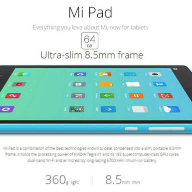 20$ off COUPON for Original XiaoMi Mi Pad 64GB ROM from GearBest