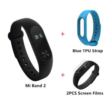 $5 for MI BAND 2 Package with Blue Strap from Geekbuying