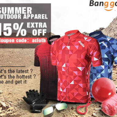15% for Sports Clothes from BANGGOOD TECHNOLOGY CO., LIMITED
