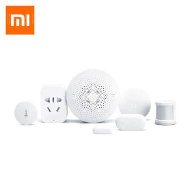 €57 with coupon for [EU Plug] Xiaomi Mijia 6 In 1 Smart Home Security Alarm System Set Gateway Door & Window Sensor PIR Wireless Switch from EU CZ warehouse BANGGOOD