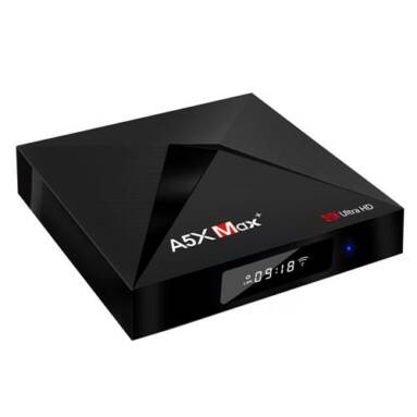 A5X MAX+ KODI 18.0 Android 7.1.1 4GB/32GB RK3328 4K HDR TV BOX 802.11ac WIFI on sale! from Geekbuying INT