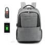 2018 Tigernu Brand New Design Male Mochila 15.6 Anti-theft laptop backpack USB Charging Backpack waterproof Schoolbag  -  GREY