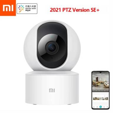 €32 with coupon for 2021 Xiaomi Mijia SE+ 1080P Smart Security Camera PTZ Version 360° Panoramic View Infrared Night Vision AI Humanoid Detection Camera from BANGGOOD