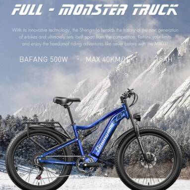 €1299 with coupon for 2023 New Shengmilo MX03 Electric Mountain Bike from EU warehouse GEEKBUYING