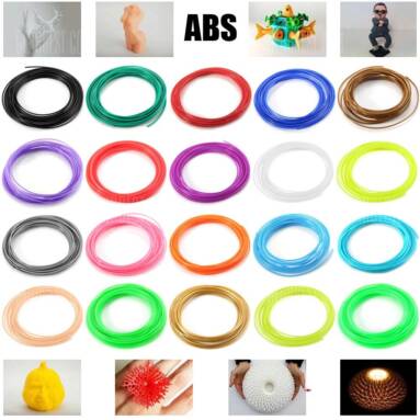 $8 with coupon for 20PCS 5m 1.75mm Sunlu ABS 3D Printer Filament – ABS  COLORMIX from GearBest