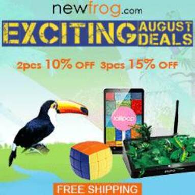August Sale – 2pcs 10%off 3pcs 15% off@Newfrog.com from Newfrog.com