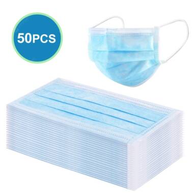€19 with coupon for 50PCS Face Mask Disposable Anti PM2.5 Anti Particle Face Cover Breathable Dustproof Mouth Cover from TOMTOP