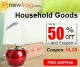 Household Goods-Up to 50% off and Coupon: HLG8 from Newfrog.com