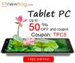 Tablet PC-Up to 50% off and coupon:TPC5 from Newfrog.com