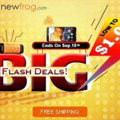 Big Flash Deals Low to US$1.00-Ends on 10th Sep from Newfrog.com