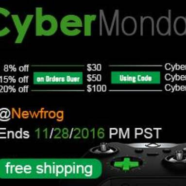 Cyber Monday And Coupon (20% Off Orders Over $100) from Newfrog.com