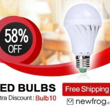 LED Bulbs, Up to 58% Off, Free Shipping from Newfrog.com