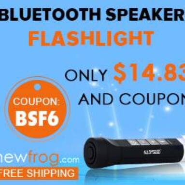 Bluetooth Speaker Flashlight-Only $14.83 and Coupon from Newfrog.com