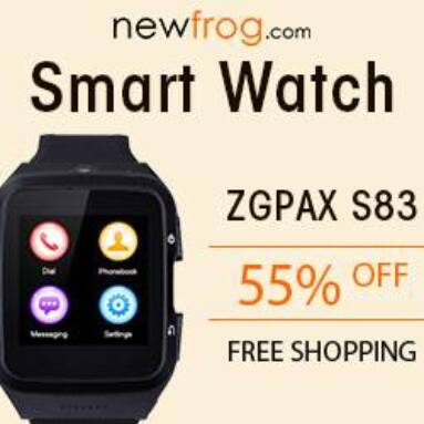 S83 Bluetooth Wrist Smart Watch-Up To 55% Off from Newfrog.com