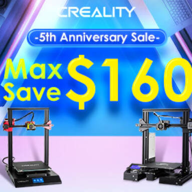 Max Save $160 for Creality 3D Printers from BANGGOOD TECHNOLOGY CO., LIMITED