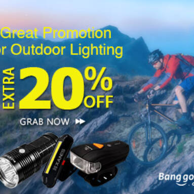 20% OFF for Outdoor Lighting & Accessories from BANGGOOD TECHNOLOGY CO., LIMITED
