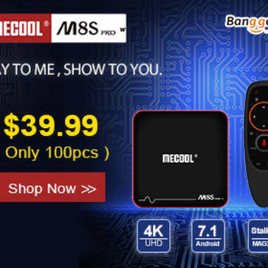 Only $39.99 for Mecool M8S ROM TV Box with Voice Control from BANGGOOD TECHNOLOGY CO., LIMITED