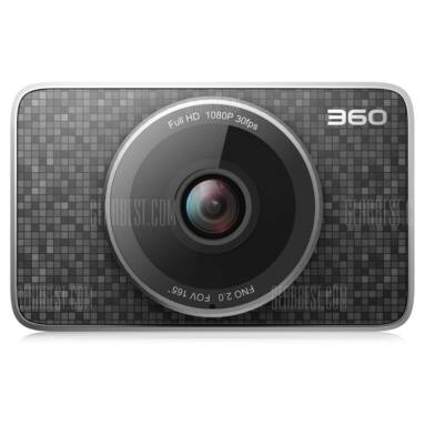 $56 flashsale for 360 J511 1080P Car DVR Camera + TF Card  –  BLACK from GearBest