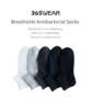 365WEAR 5 Pair / Set Breathable Men Socks From Xiaomi Youpin Antibacterial Sock 24-26cm Men's Breathable Short Socks Set