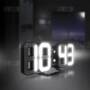 3D LED Digital Alarm Clock Night Light  -  BLACK 