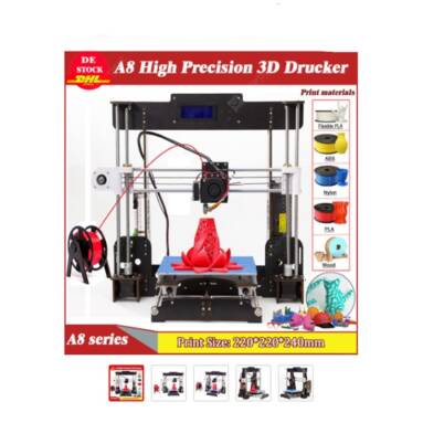 €83 with coupon for Cheap 3D Printer 2018 A8 Upgradest New Mainboard Reprap Prusa I3 DIY Impressora 3d GERMANY WAREHOUSE from GEARBEST