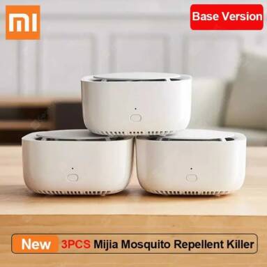 $29 with coupon for 3PCS Xiaomi Mijia Mosquito Repellent Killer No Heating Fan Drive Portable Insect Killer from GEARBEST