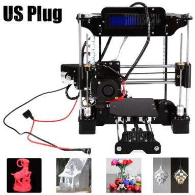$135 with coupon for 3D Printer DIY Kit  –  US PLUG  BLACK from GearBest