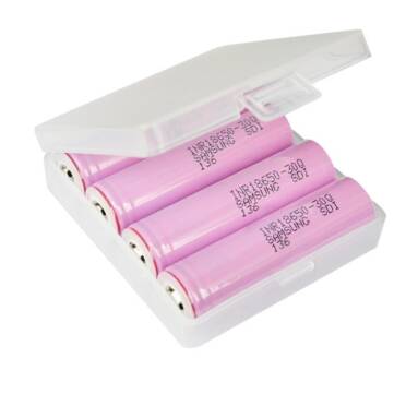 €14 with coupon for 4PCS Samsung INR18650-30Q 3000mAh Unprotected Button Top 18650 Battery With Protected box from BANGGOOD