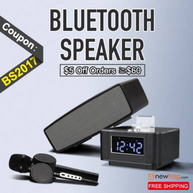 Bluetooth Speaker, $5 OFF $60+ from Newfrog.com