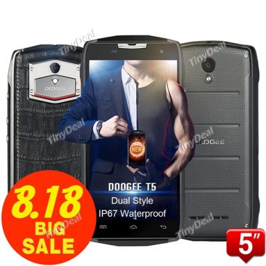 डुगेई T209 बिजनेस एडिशन 5 के लिए $ 5 "TinyDeal से एचडी MTK6753 ऑक्टा-कोर एंड्रॉइड 6.0