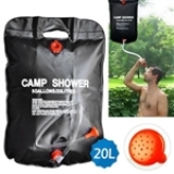 13%OFF for Premium Solar Camping Shower Bag, 5-gallon / Includes Removable Hose W/on-off Switchable Shower Head from TinyDeal