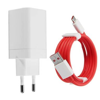 €10 with coupon for 5V 4A Original Fast Phone Charger EU Adapter Type-C Cable For ONEPLUS from BANGGOOD