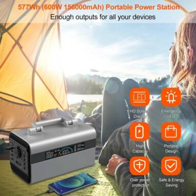 €256 with coupon for 600W 156000mAh (577Wh) Portable Power Station 220V 50Hz Power Emergency Energy Supply For Camping Travel from EU PL warehouse BANGGOOD