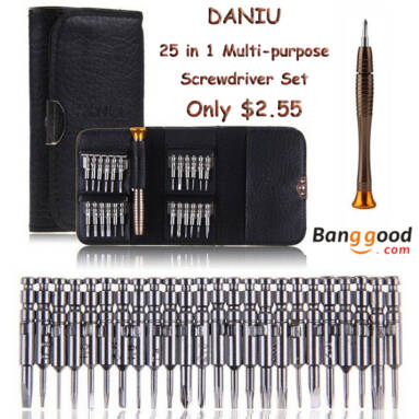 (Coupons Update)$2.55 for DANIU 25 in 1 Multi-purpose Precision Screwdriver Set from BANGGOOD TECHNOLOGY CO., LIMITED