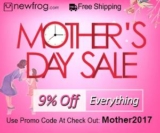 MOTHER’S DAY SALE, 9% Off Everything from Newfrog.com