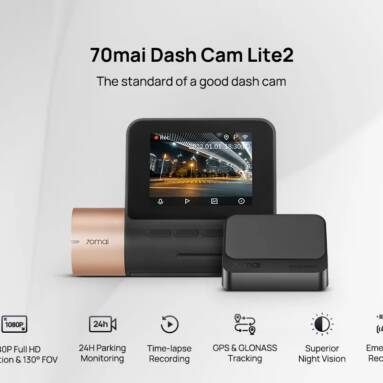 €75 with coupon for 70mai Dash Cam Lite2 1080P With GPS from GSHOPPER
