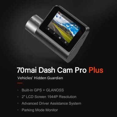 $77 with coupon for 70mai Dash Cam Pro Plus A500S 1944P Ultra Full HD 1080P Built in WiFi GPS Smart Dash Camera for Cars ADAS Sony IMX335 2” IPS LCD Screen,140° Wide Angle from GSHOPPER